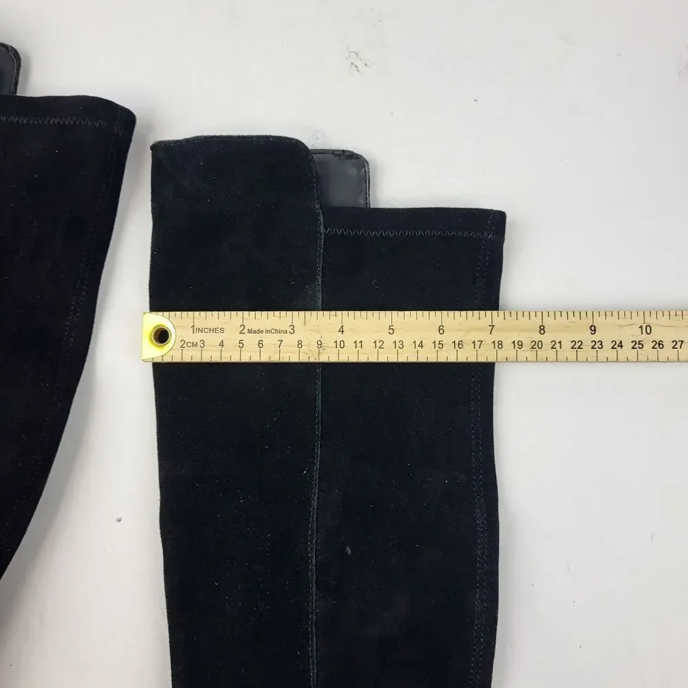 Blondo Starla Waterproof Black Suede Over The Knee Boots Size 7.5M